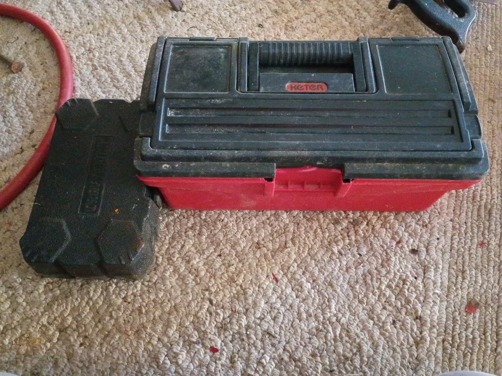 Toolbox With Misc Hand Tools and Craftsman Bit Set
