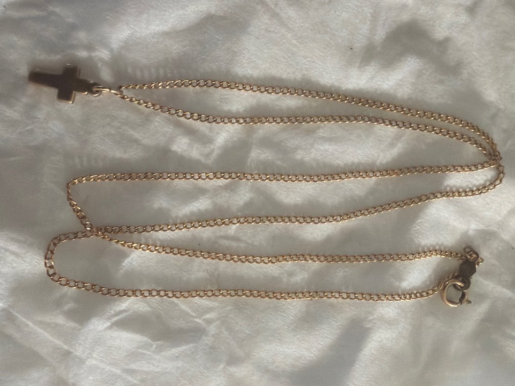 Vintage Gold Cross Necklace