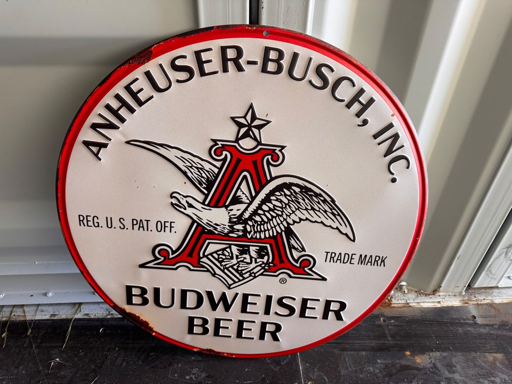 Anheuser Busch Metal Beer Sign
