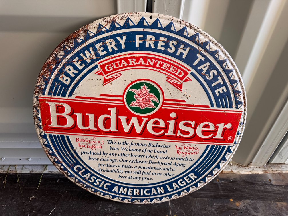 Budweiser Metal Beer Sign