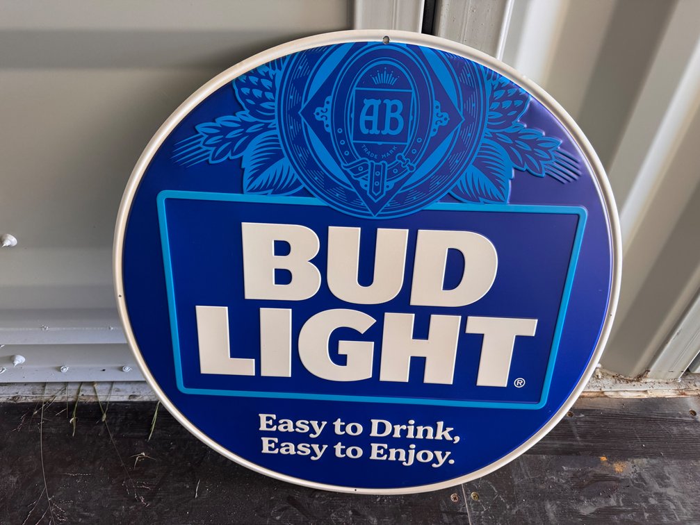 Bud Light Beer Metal Sign