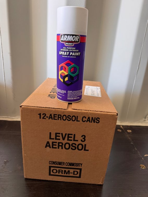 12 Cans of Armor White Spray Paint