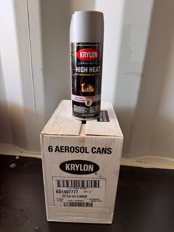 6 Cans of Krylon High Heat Aluminum Spray Paint