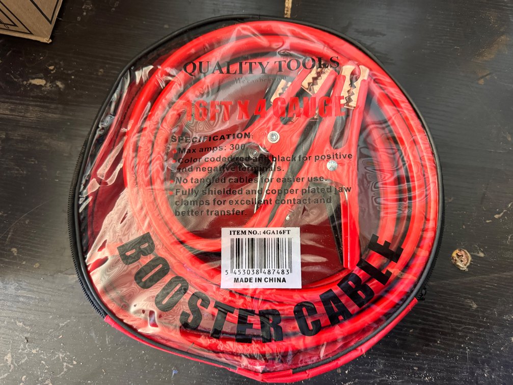 New In Package  16’ x 4 Gauge Jumper Cables