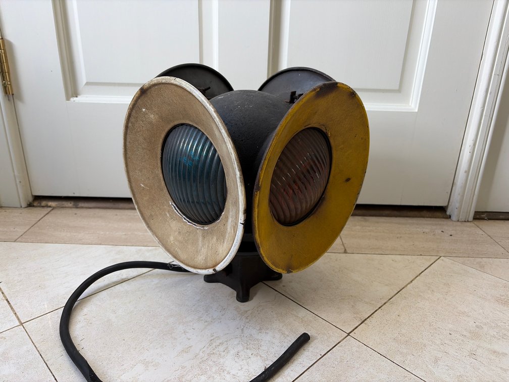 Vintage Four Way Railroad Switch Lamp