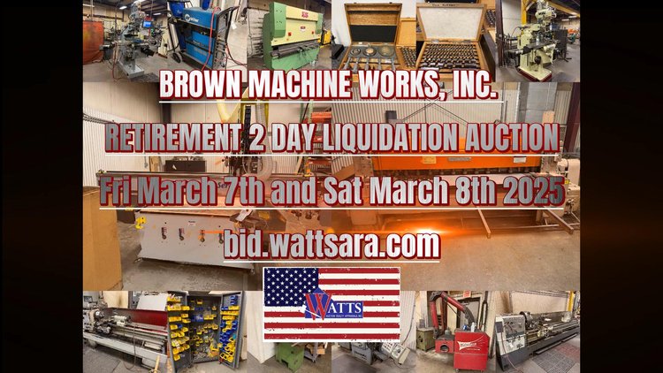 Image for Brown Machine Works Retirement Liquidation - Day 1 of 2