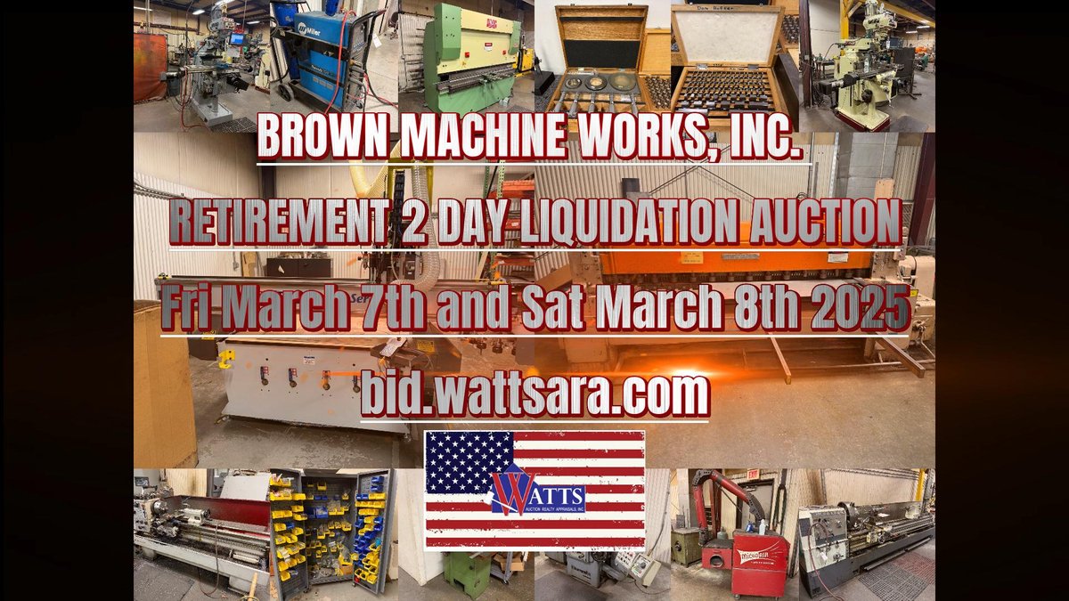 Image for Brown Machine Works Retirement Liquidation - Day 1 of 2