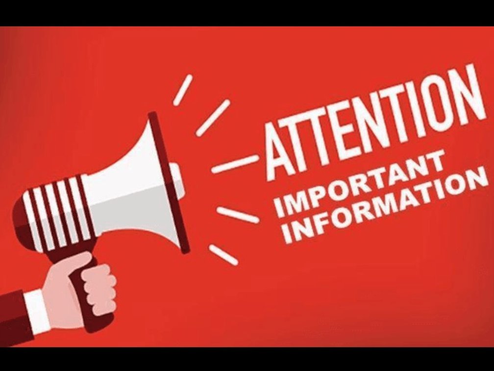 Important info! Please read