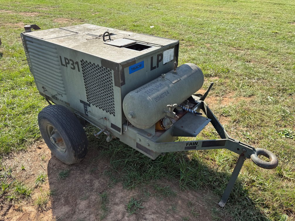 1994 Davey Compressor Div. 7MC2A Air Compressor, Hours: 976.4