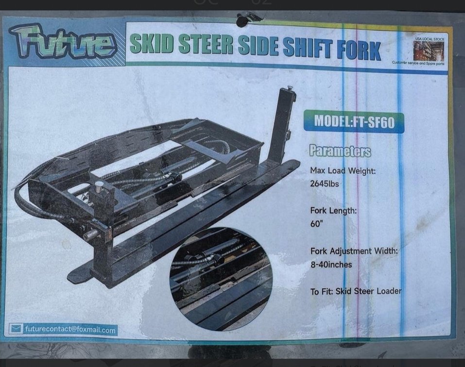 Future FT-SF60 60" Skid Steer Side Shift Fork
