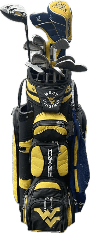 Datrek West Virginia Mountaineer Golf Bag with Golf Clubs and Balls