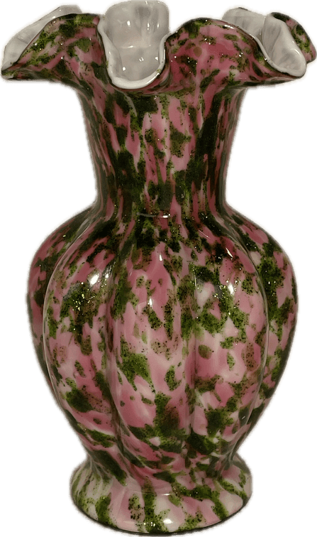 Fenton Glass Ruffled Vase