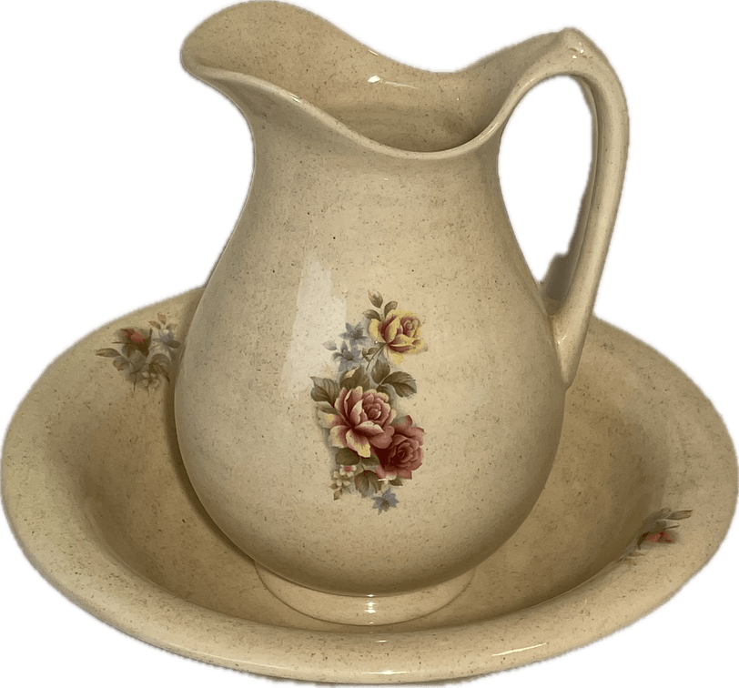 Handmade Ceramic Wash Basin and Pitcher