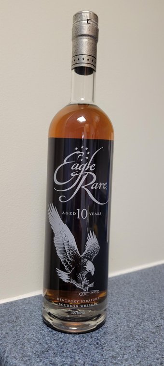 750 ml bottle of Eagle Rare Kentucky Straight Bourbon Whiskey; Donated by Kevin McLaughlin
