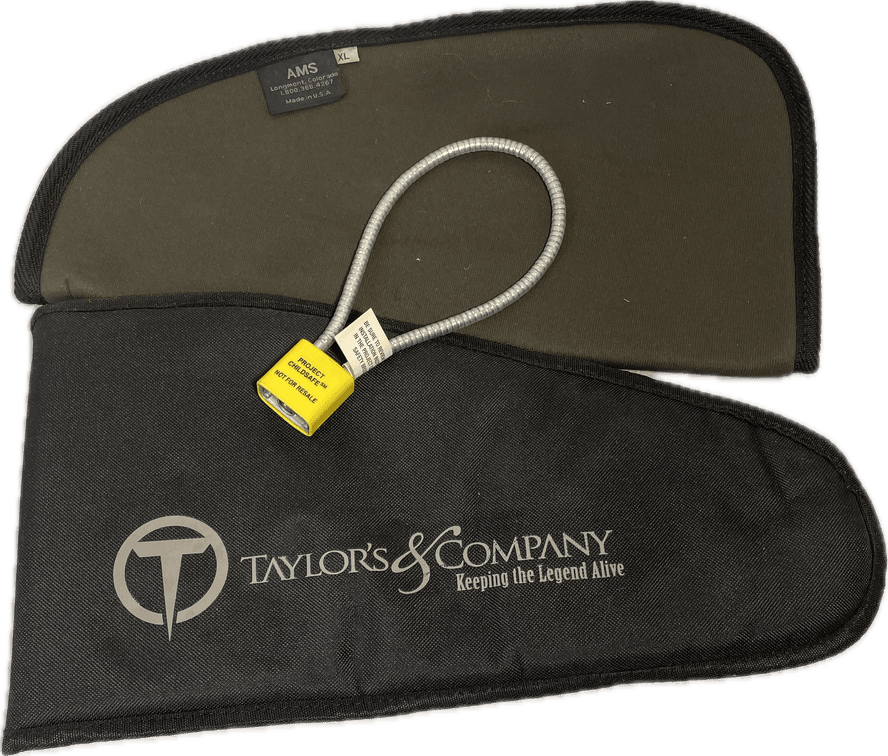 Two Handgun Soft Cases and Childsafe Lock