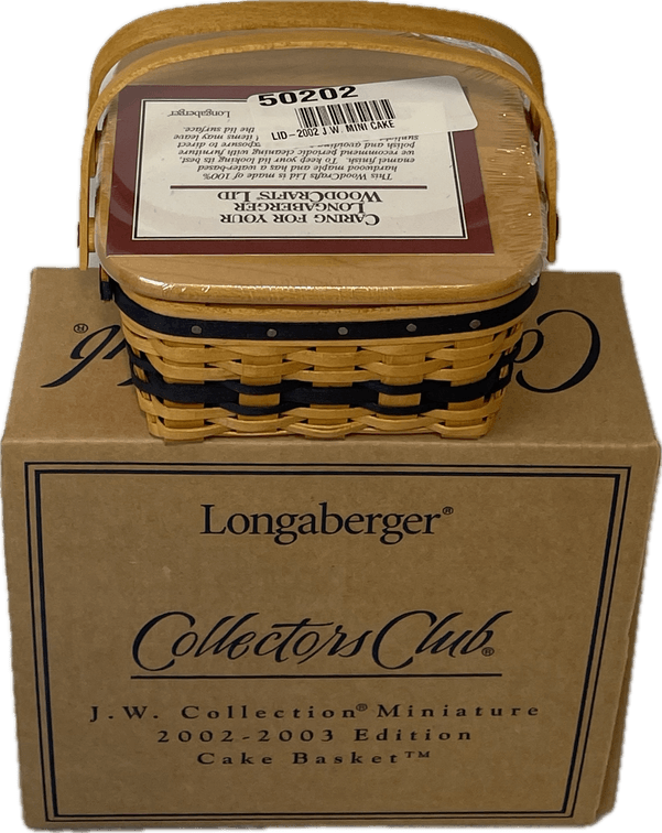 Longaberger J.W. Collection Miniature 2002-2003 Edition Cake Basket with Accessories