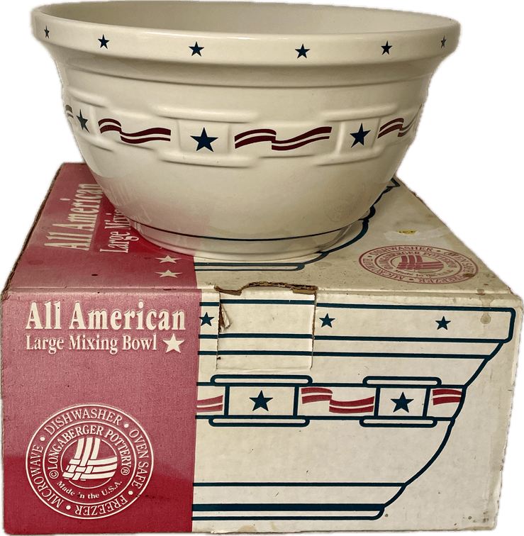 Longaberger Pottery All American Large Mixing Bowl