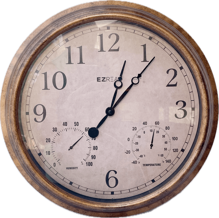 EXRead Wall Clock with Temperature and Humidity Controls