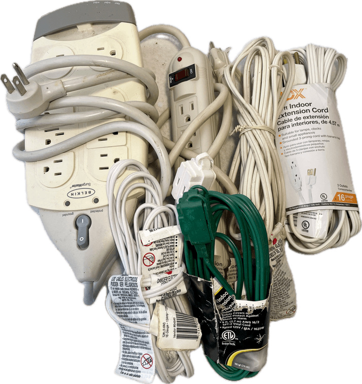 Two Surge Protectors and Four Extension Cords