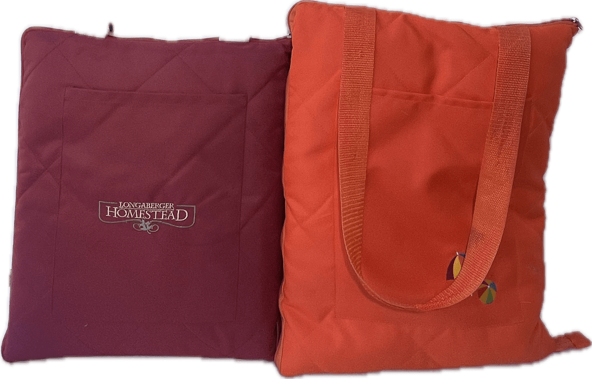 Longaberger Homestead Picnic Blanket Tote and Another Another Picnic Blanket Tote
