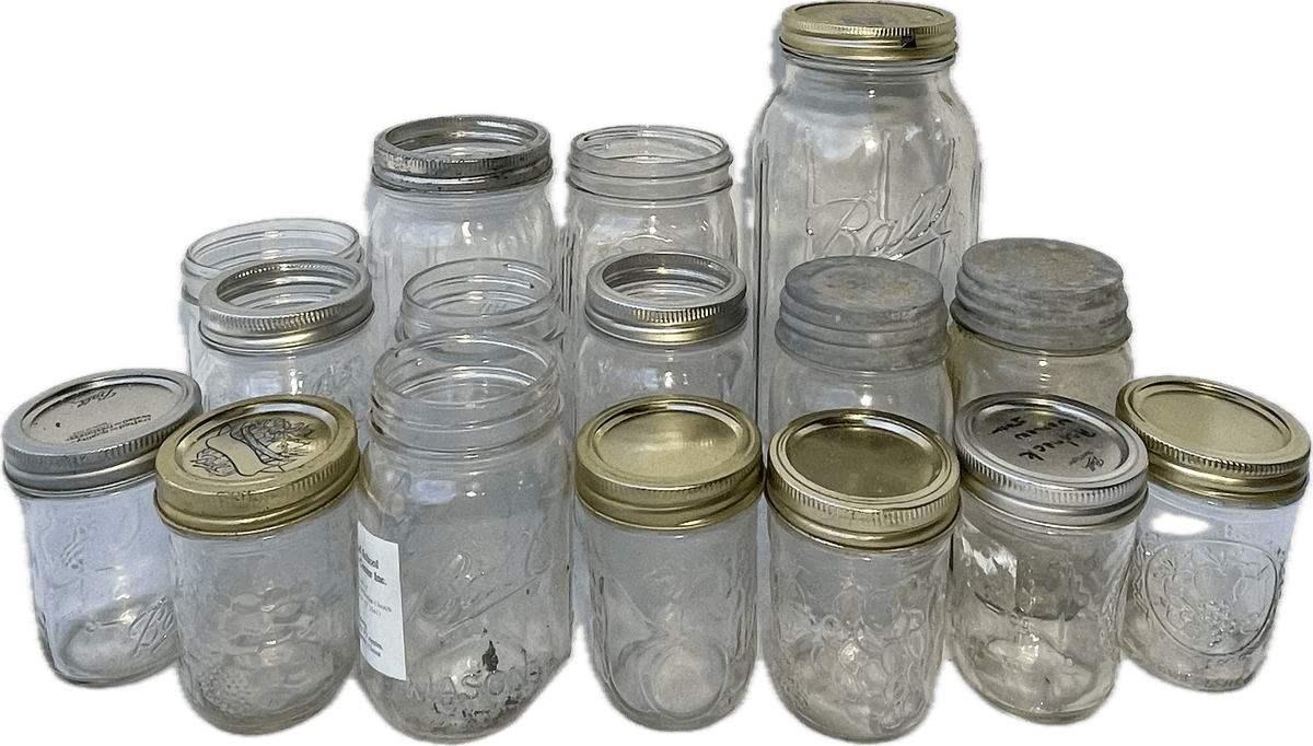 Variety of Ball and Atlas Mason Jars
