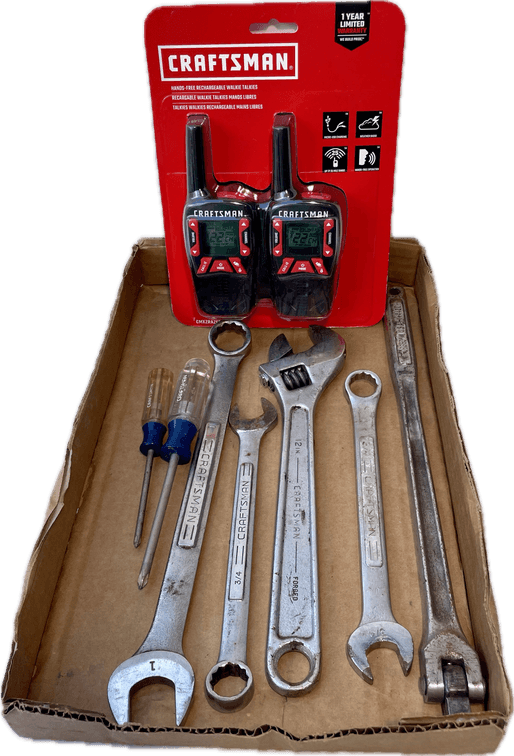 Craftsman Walkie Talkies, Screwdrivers, Wrenches, Crescent Wrench and Ratchet