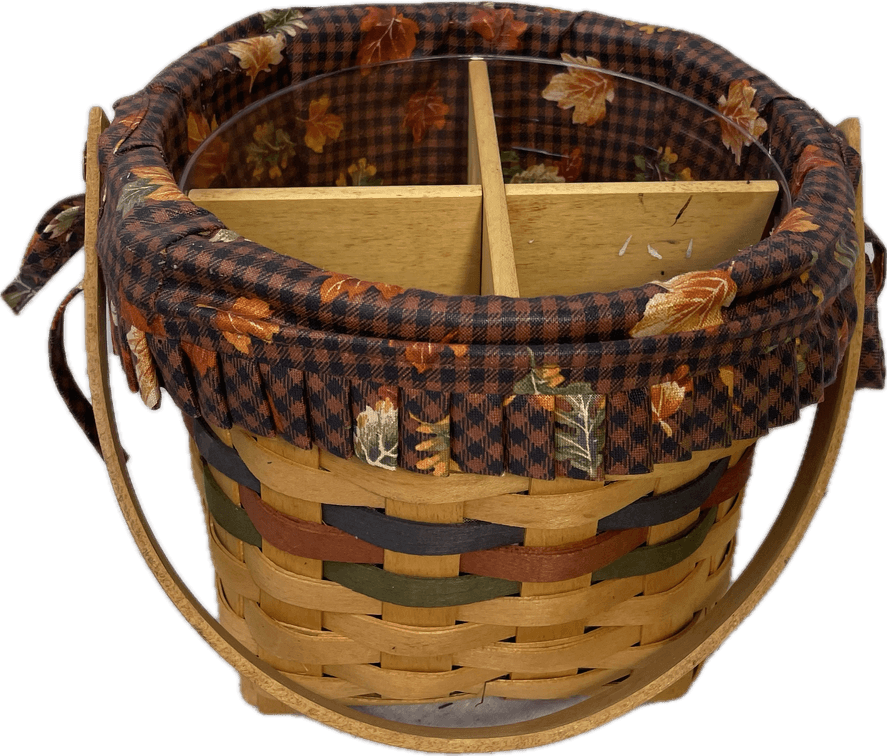Longaberger 1996 Shades of Autumn Basket with Liner, Protector and Divider