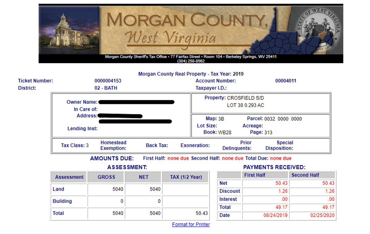 Image for Online Reserve Real Estate Land Auction Berkeley Springs!