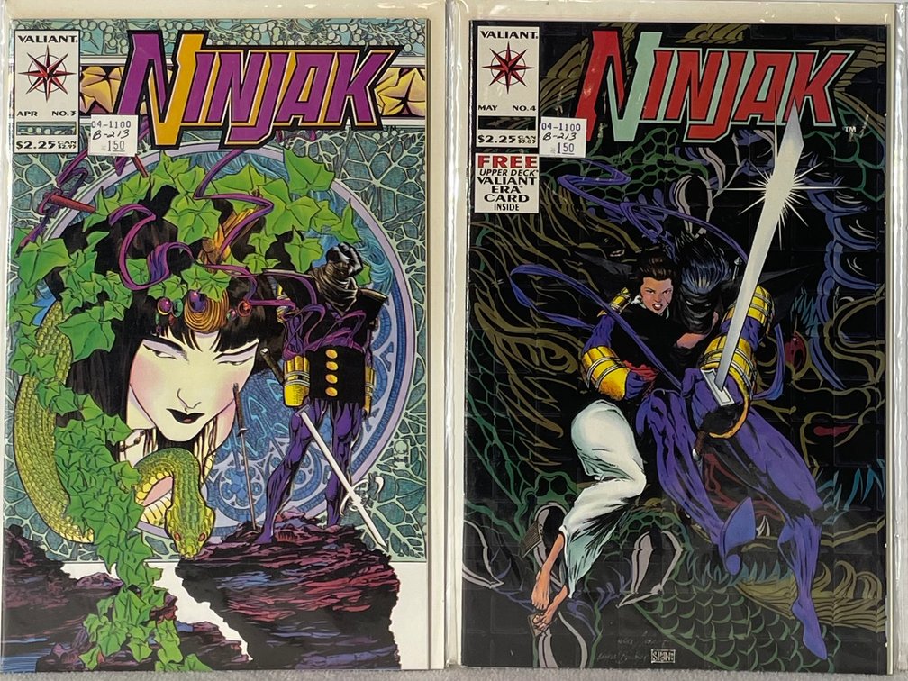 2 Valiant Ninjak Comic Books (APR No. 3 and MAY No. 4)