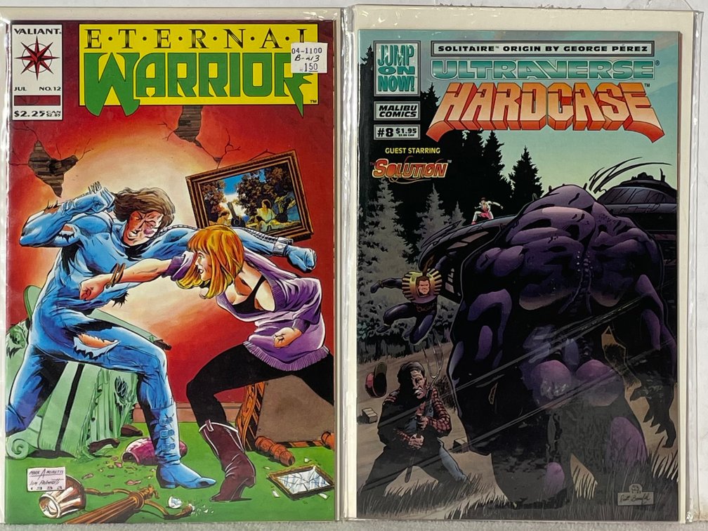 Valiant Eternal Warrior (JUL No. 12) and Malibu Comics Ultraverse Hardcase (#8) Comic Books