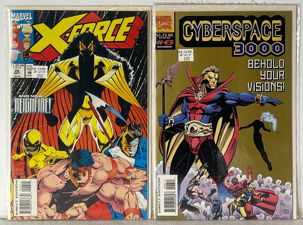 Marvel Comics X-Force (26 SEPT) and Marvel Comics Cyberspace 3000 (#6 DECEMBER) Comic Books