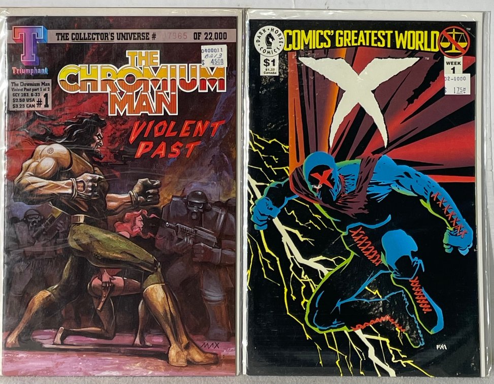Triumphant The Chromium Man (#1) and Dark Horse Comics X (Week 1) Comic Books