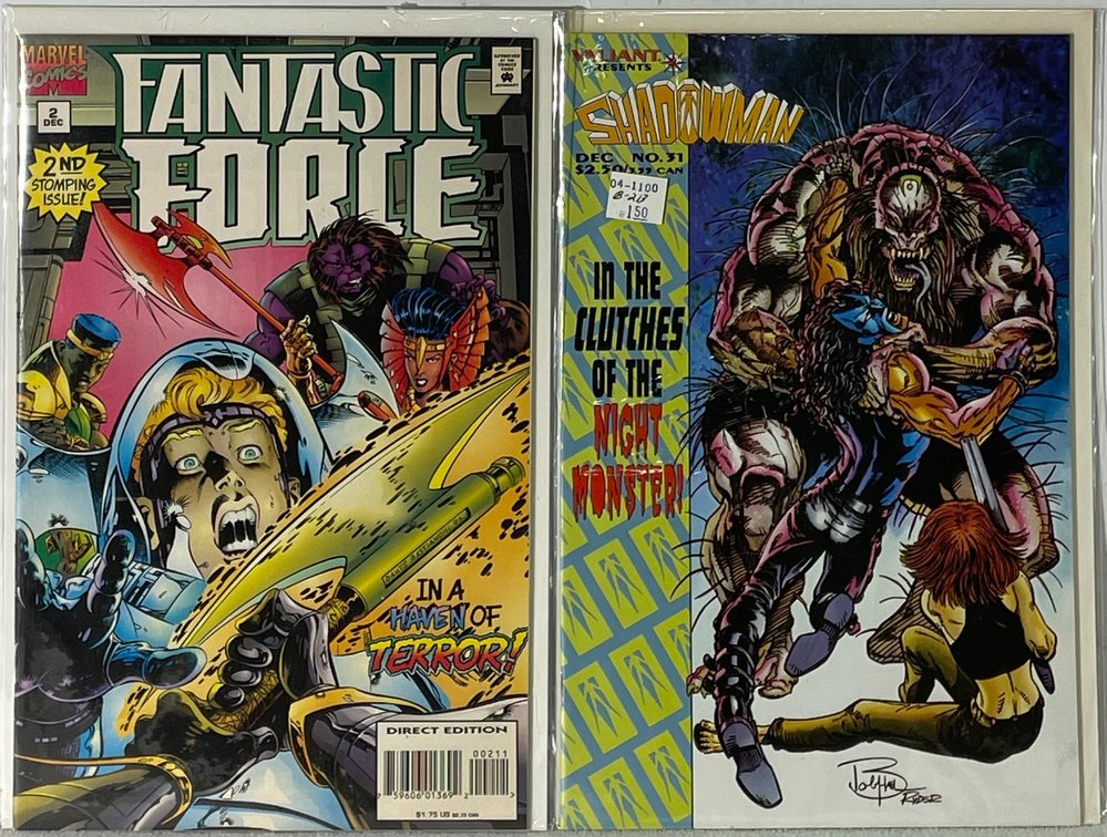 Marvel Comics Fantastic Four (2 DEC) and Valiant Shadowman (DEC No. 31) Comic Books