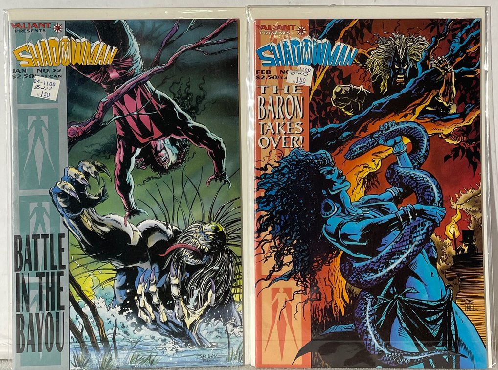 2 Valiant Shadowman (JAN No. 32 and FEB No. 33) Comic Books