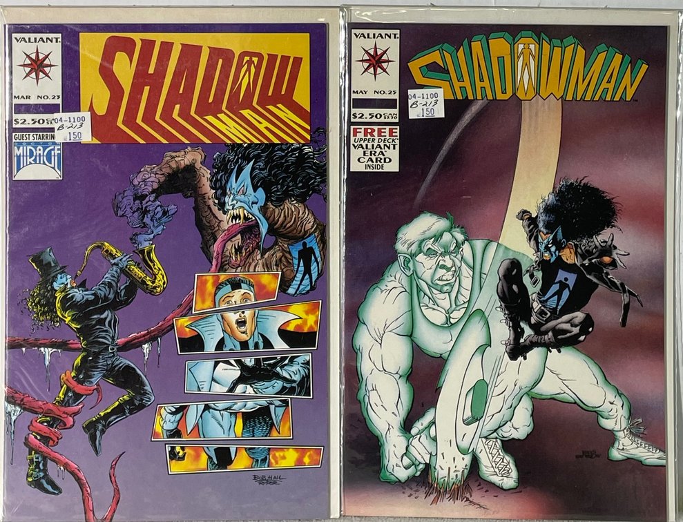 2 Valiant Shadowman (MAR No. 23 and MAY No. 25) Comic Books