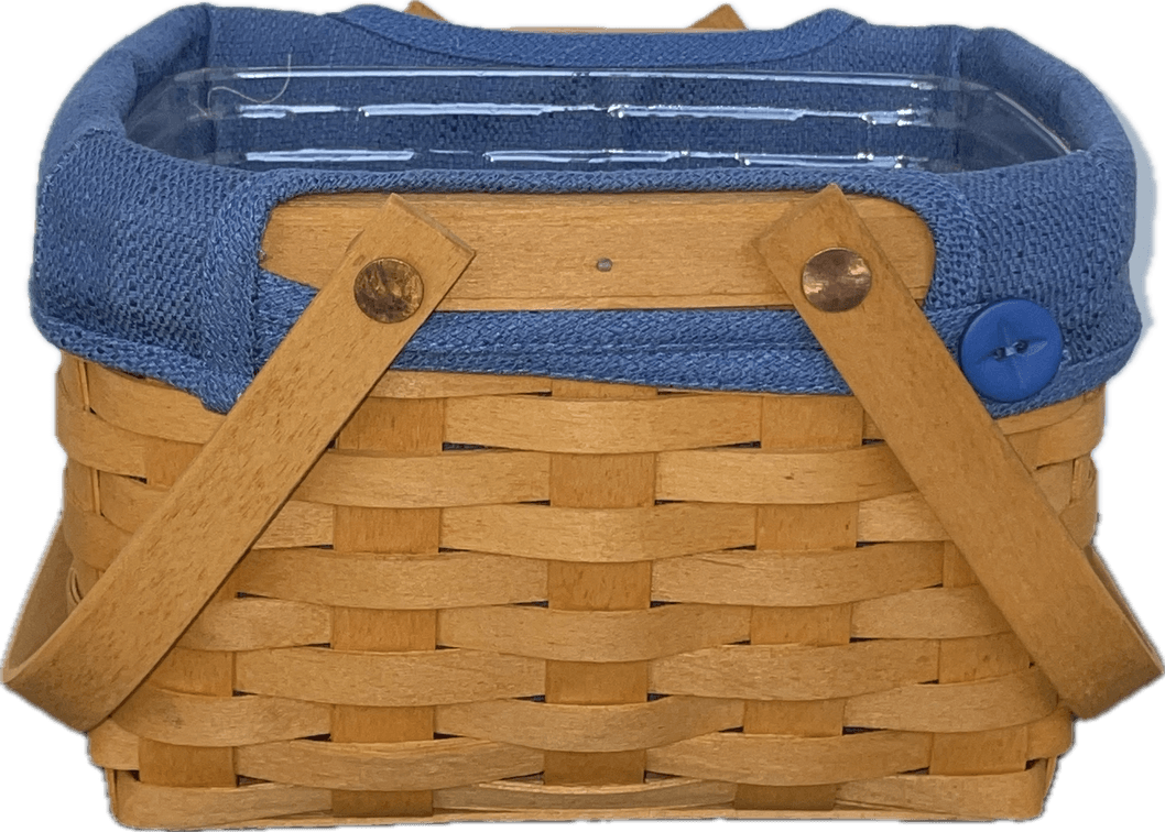 Longaberger 1999 Seashell Basket with Liner and Protector