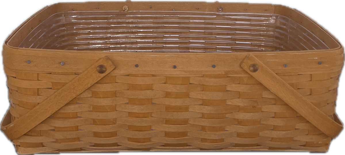 Longaberger 1996 Hostess Large Gathering Basket with Cracked Protector