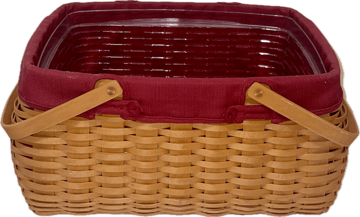 Longaberger 2001 Craft Keeper Basket with Protector and Liner