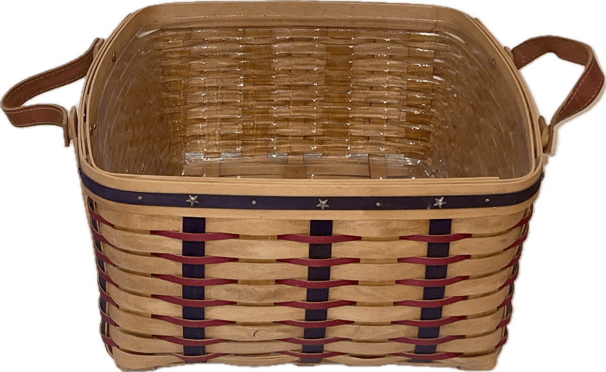 Longaberger 2003 Proudly American Wash Day Basket with Protector