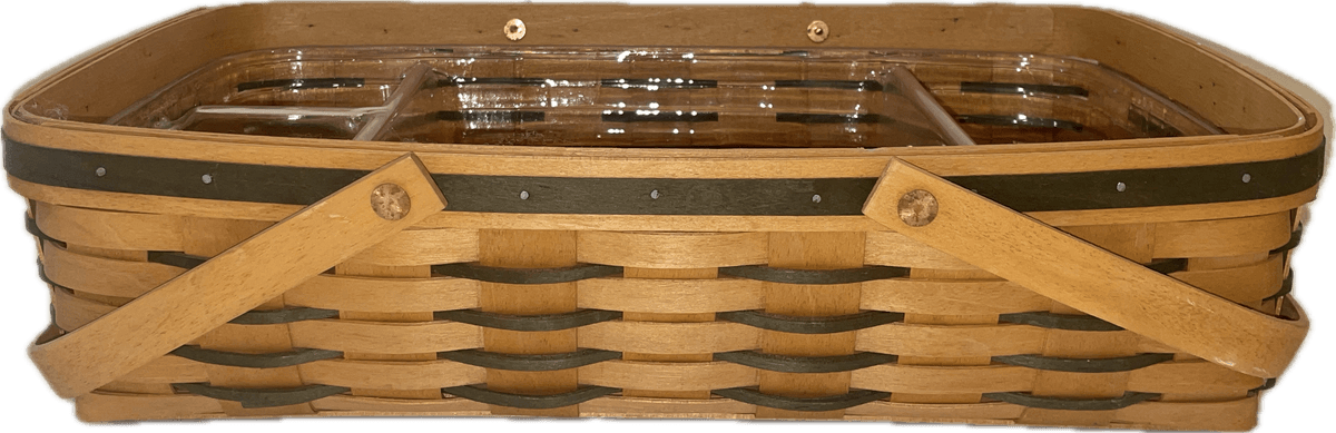 Longaberger 2007 Large Gathering Basket with Shoestring Weave and Protector