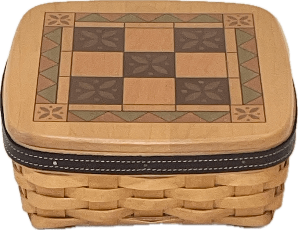 Longaberger 2001 Father’s Day Tic-Tac-Toe Board Basket Set with XO Wood Pieces