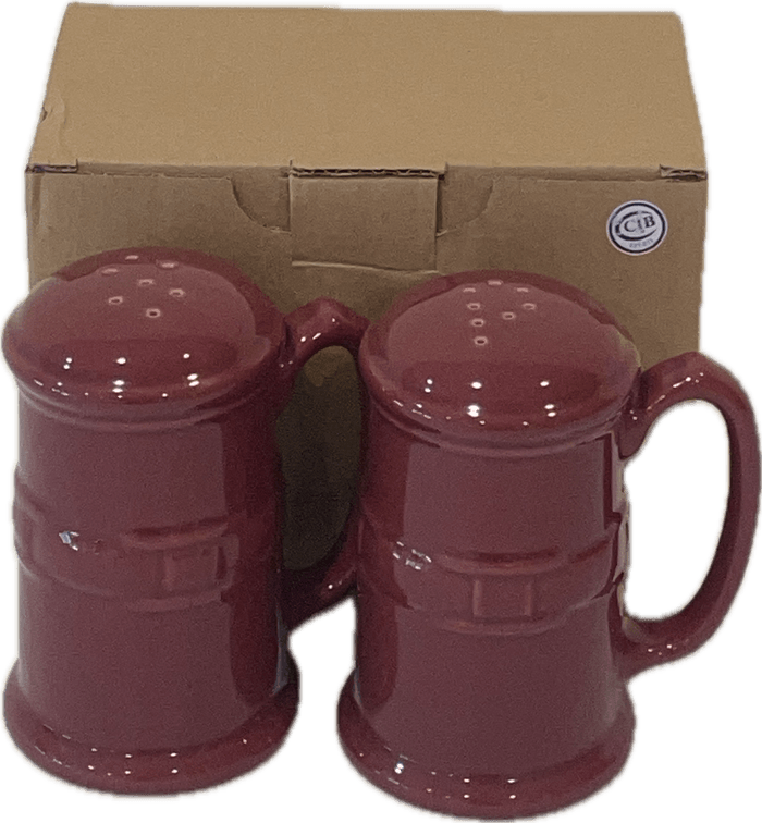 Longaberger Pottery Paprika Stovetop Salt and Pepper Shakers 