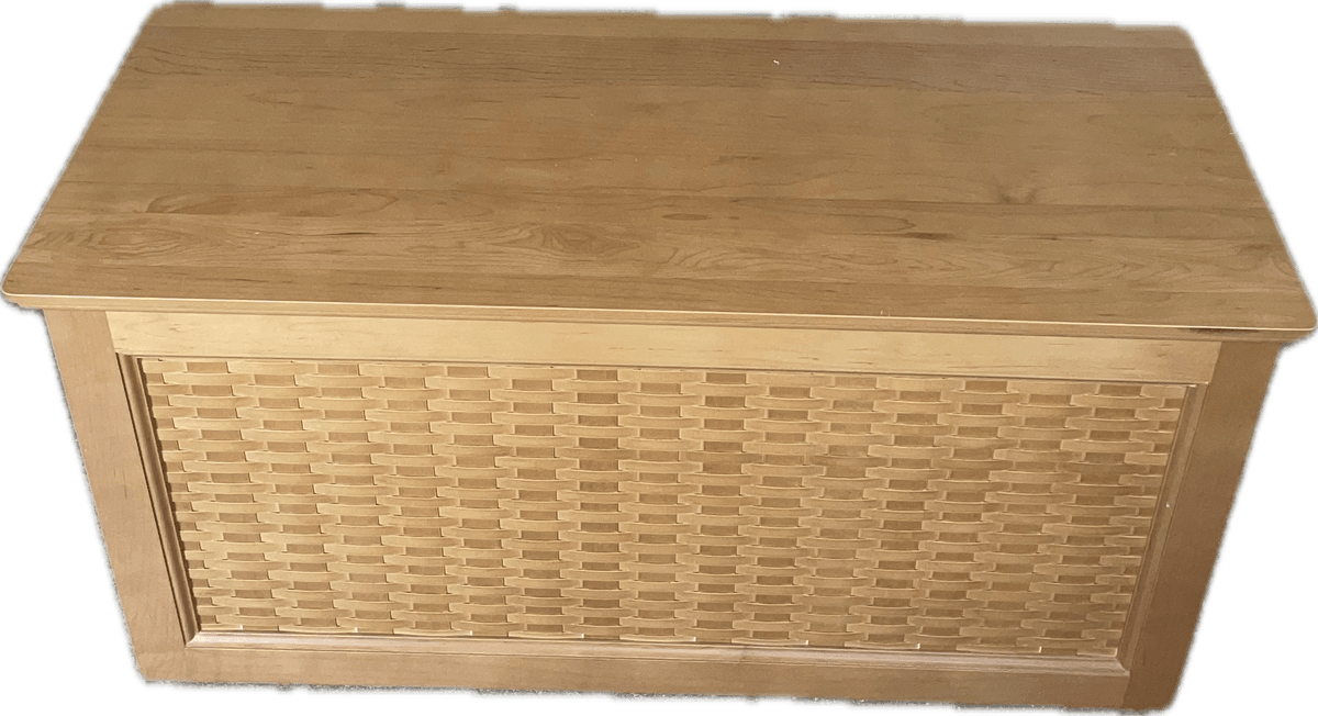 Longaberger Woven Panel Chest With Hinged Lid