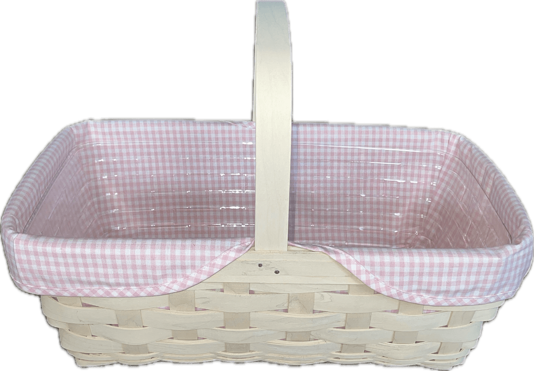 Longaberger 2005 Whitewashed Come Along Basket with Liner and Protector