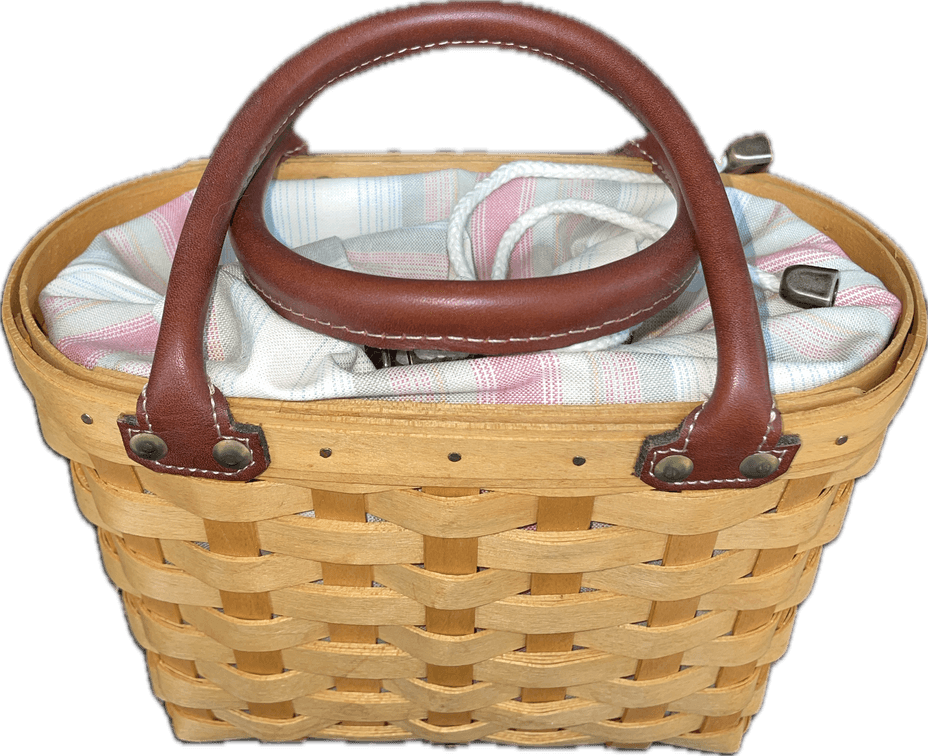 Longaberger 2001 Small Good ol’ Summertime Boardwalk Basket with Liner and Protector