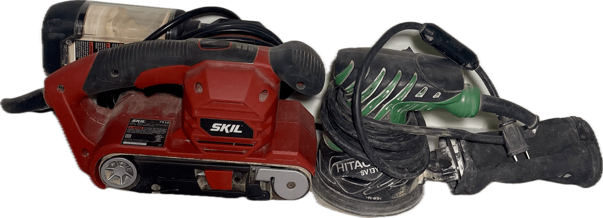 Skil 3” Belt Sander and Hitachi 5” Orbit Sander (Both Work)