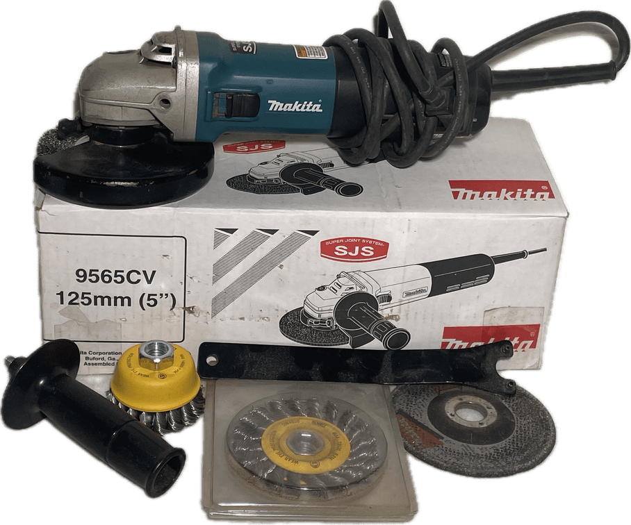 Makita Electric Angle Grinder with Accessories (Works)