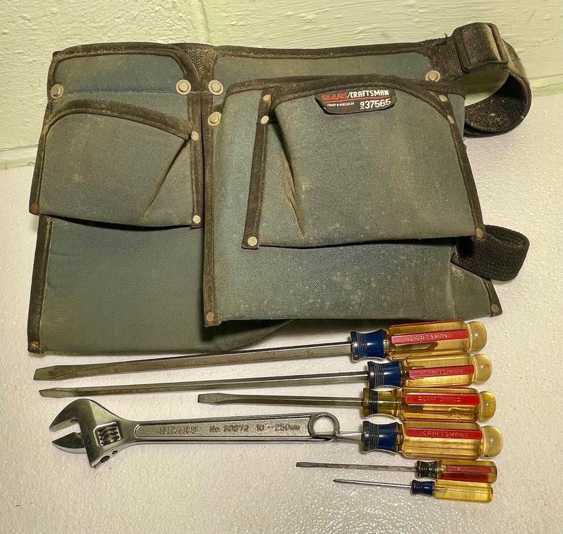 Craftsman Tool Belt, Craftsman Screwdrivers and Sears Crescent Wrench