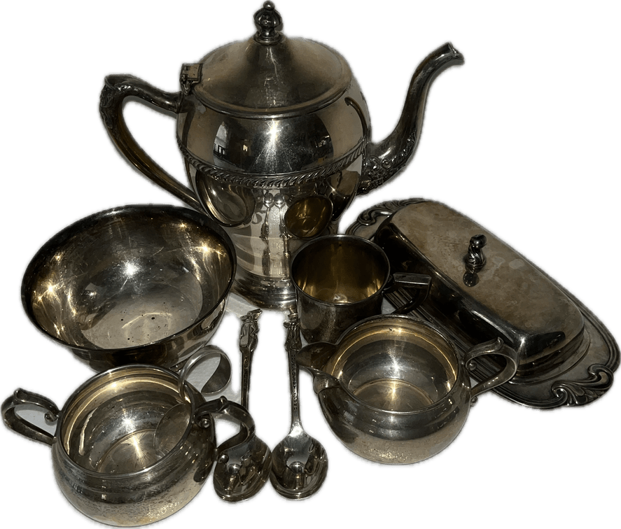 Selection of Silverplate Serving Items With One Being Gorham