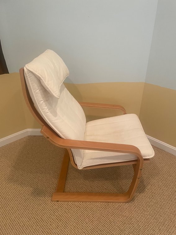 IKEA POANG Armchair, Birch Veneer/Beige